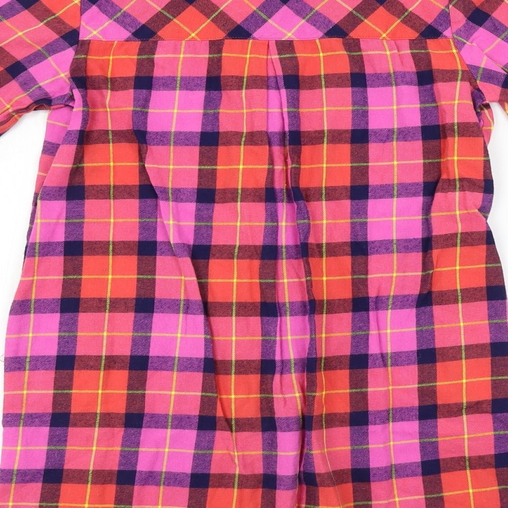 NEXT  Girls Pink Check  T-Shirt Dress  Size 10 Years