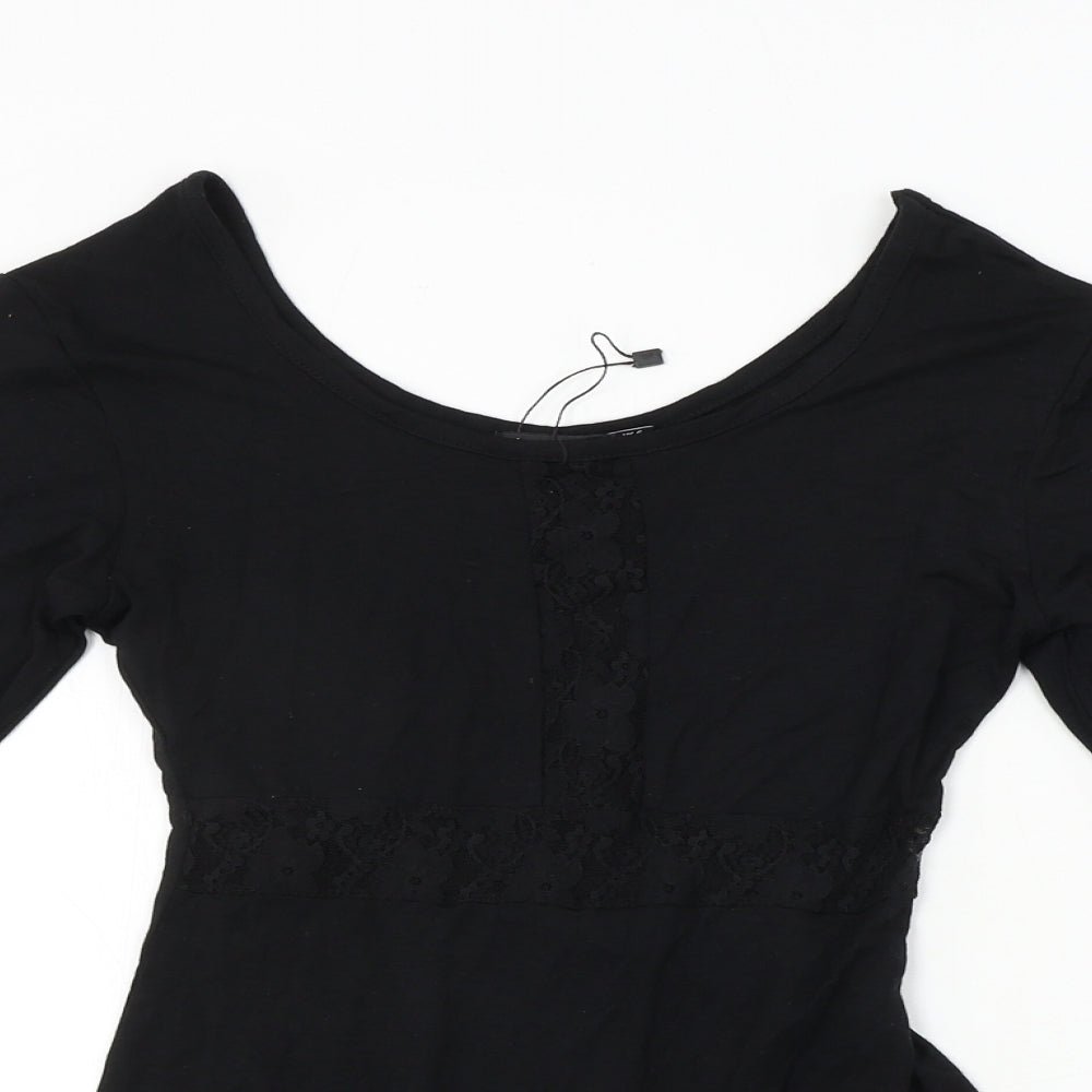 Boohoo  Womens Black   Bodysuit One-Piece Size 8