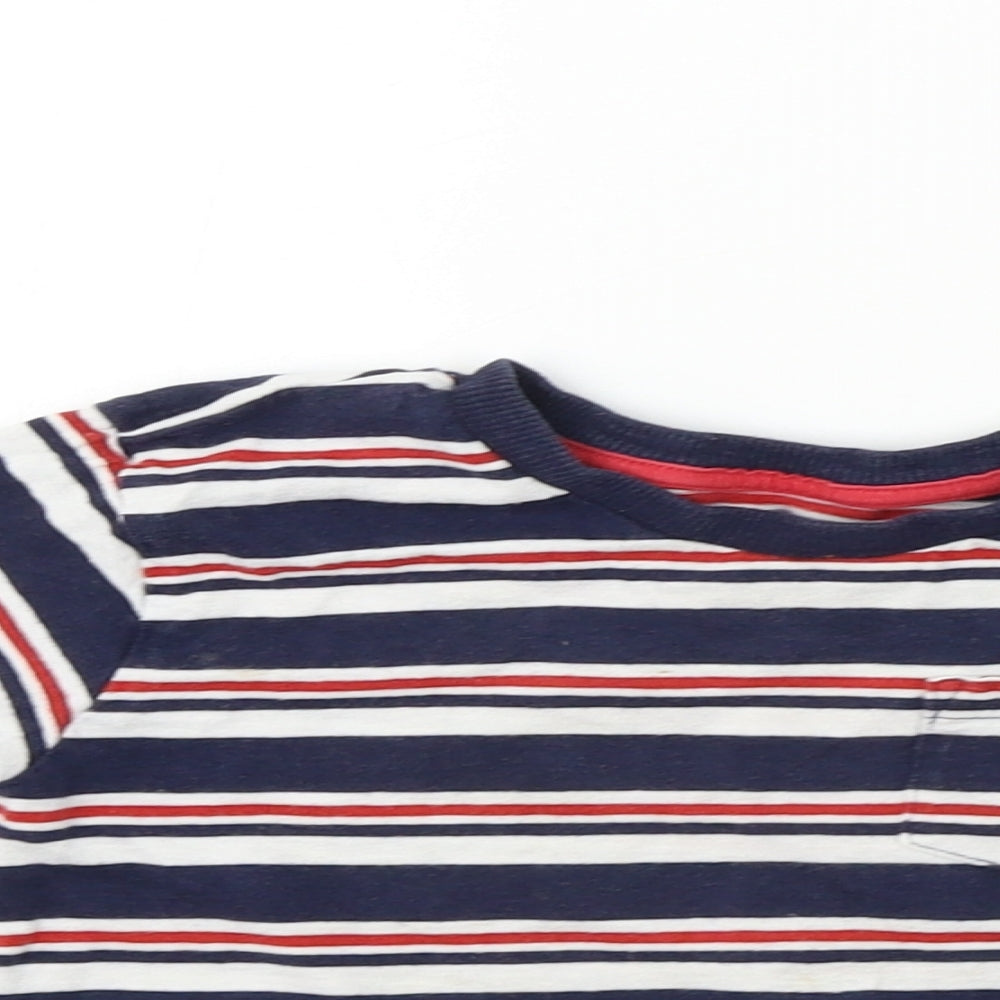 Matalan  Boys Blue Striped  Basic T-Shirt Size 2-3 Years