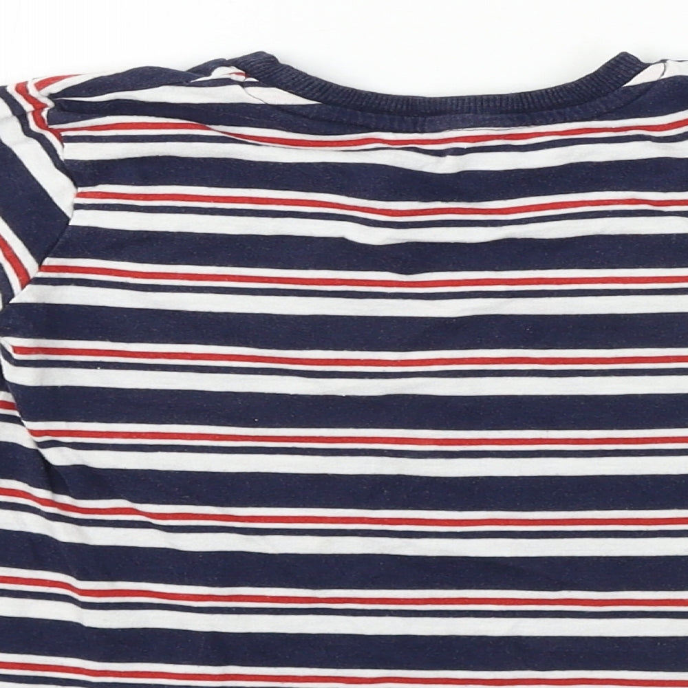 Matalan  Boys Blue Striped  Basic T-Shirt Size 2-3 Years