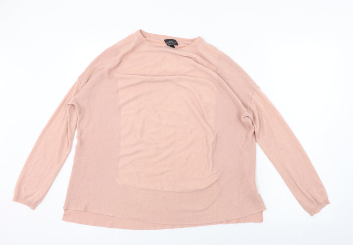 Topshop Womens Pink Pullover Jumper Size 10