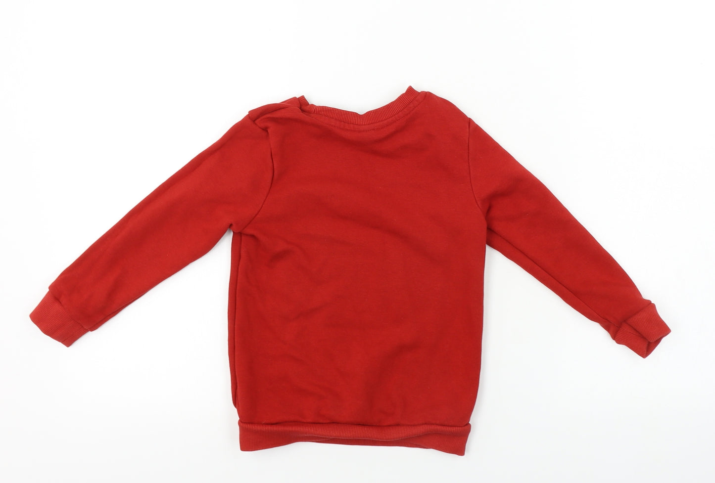 TU Boys Red   Pullover Jumper Size 4 Years  - Christmas Jumper