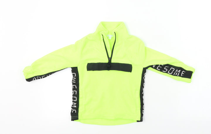 rockets of awsome Boys Yellow Henley Jumper Size 3 Years