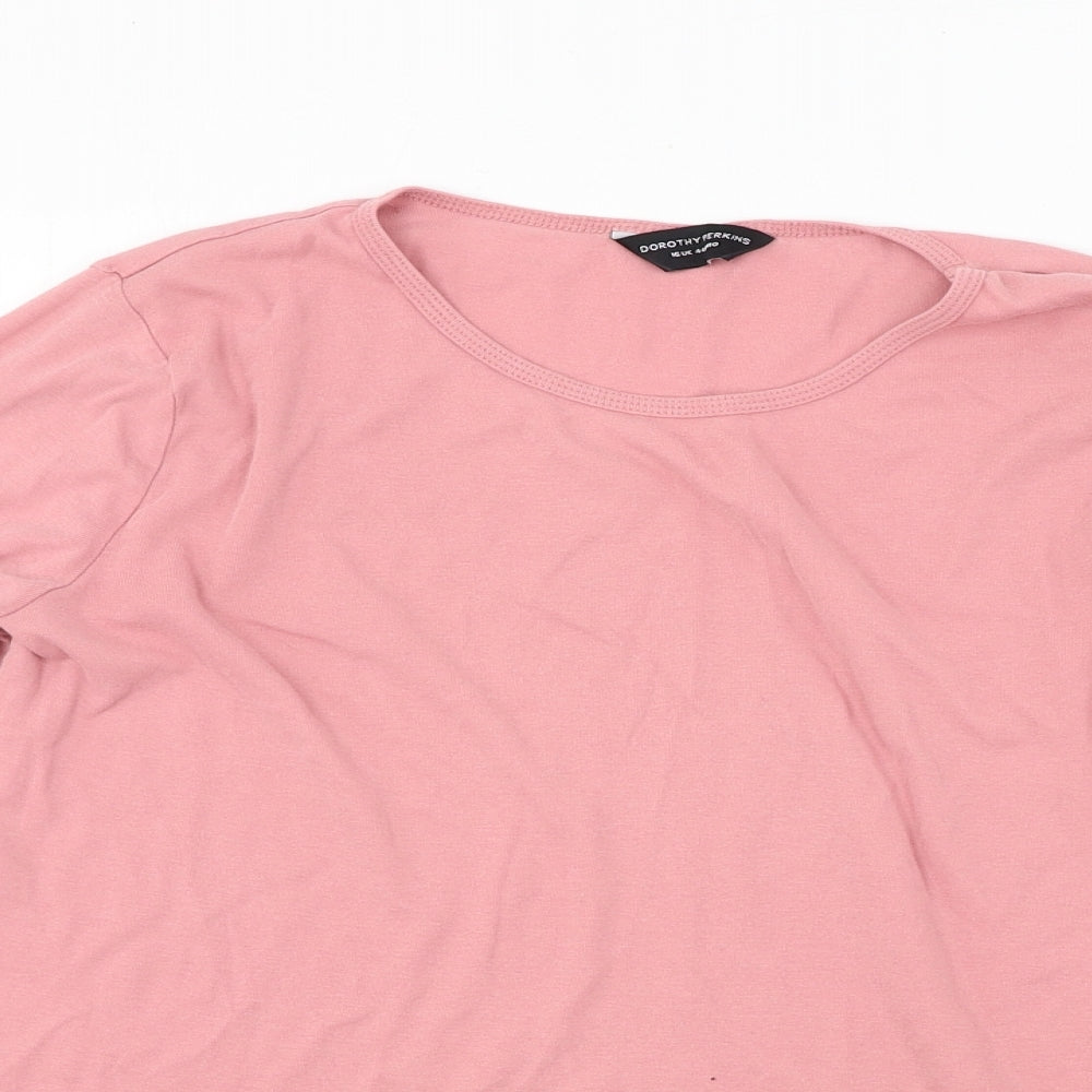 Dorothy Perkins  Womens Pink   Basic T-Shirt Size 16