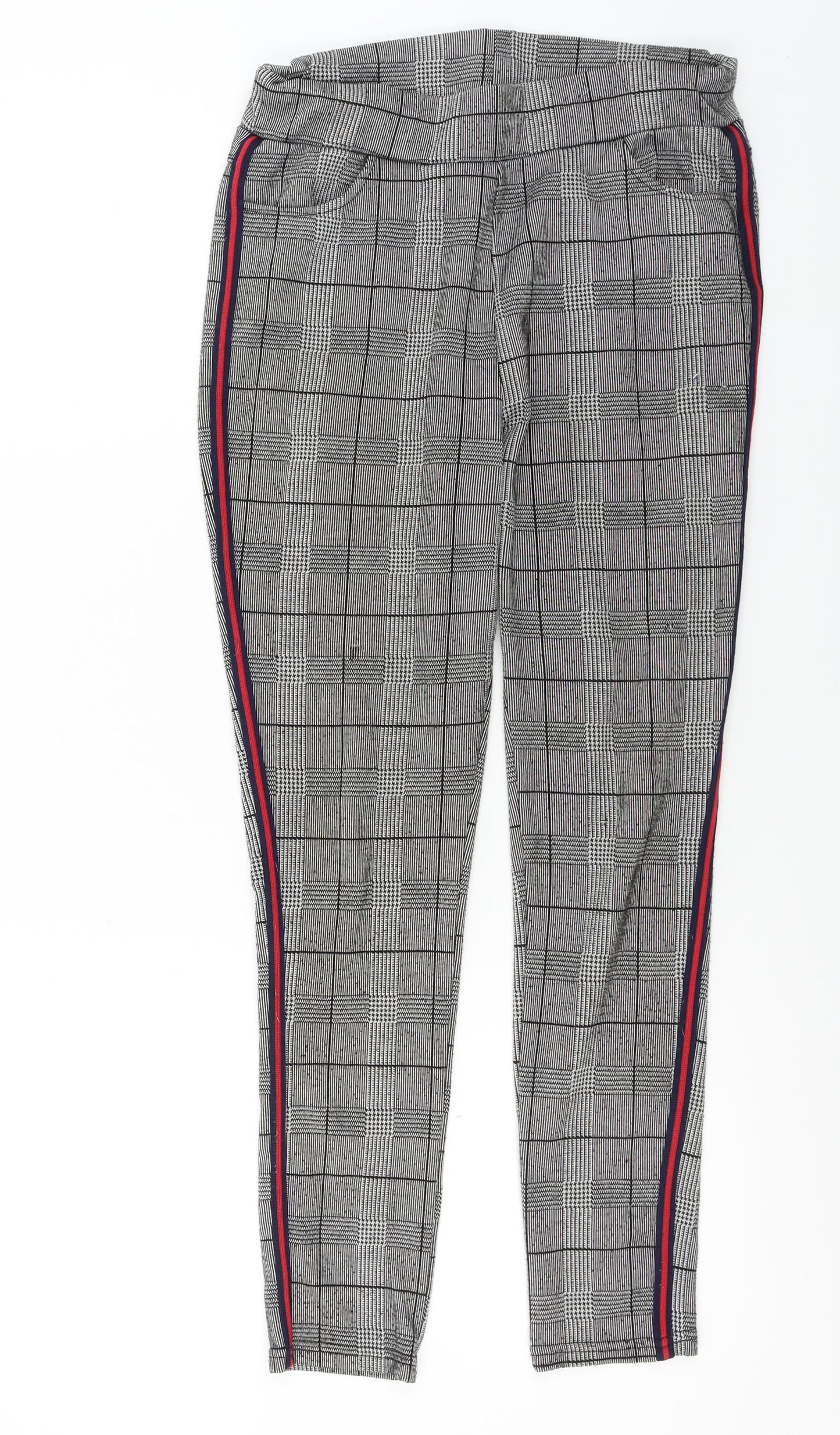 Preworn  Womens Grey Check  Trousers  Size L L23 in