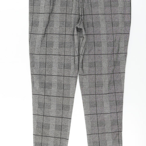 Preworn  Womens Grey Check  Trousers  Size L L23 in