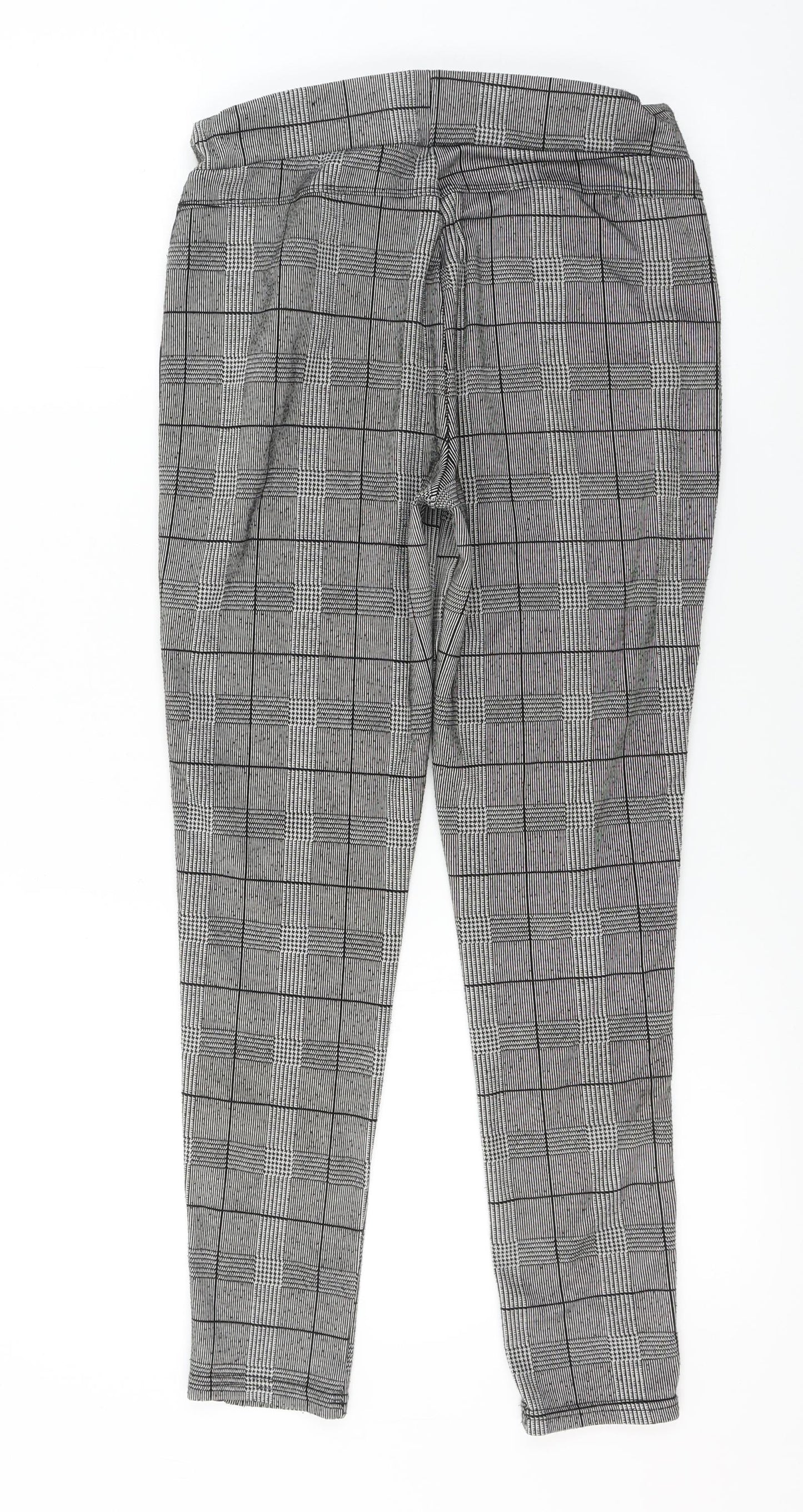 Preworn  Womens Grey Check  Trousers  Size L L23 in