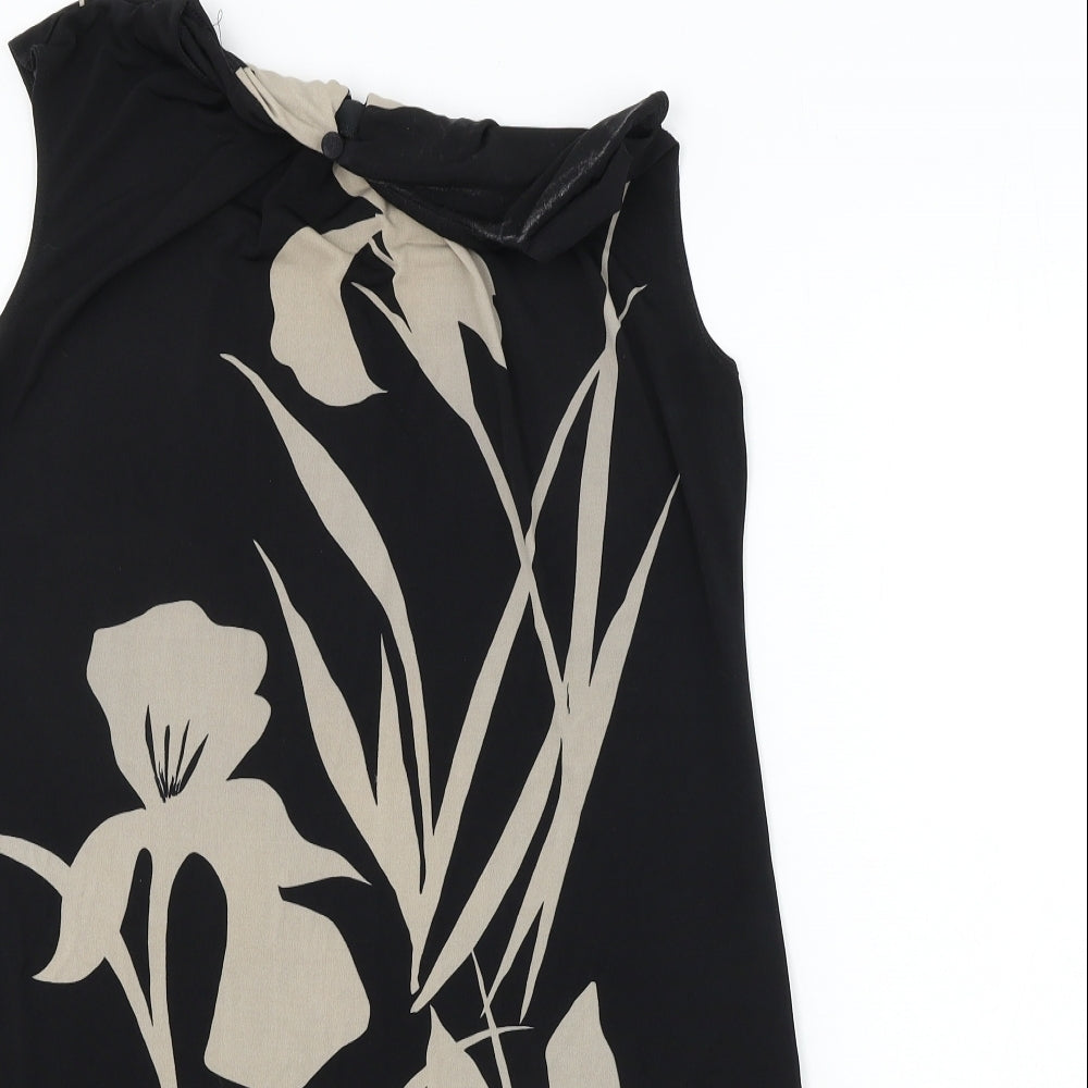 Wallis  Womens Black Floral  Basic Blouse Size 12