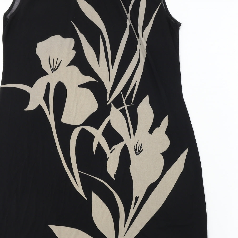 Wallis  Womens Black Floral  Basic Blouse Size 12