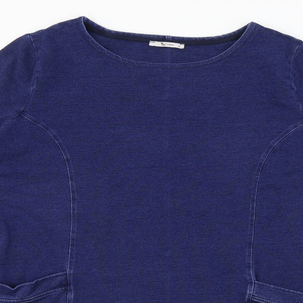 TU Womens Blue   Basic Blouse Size 16