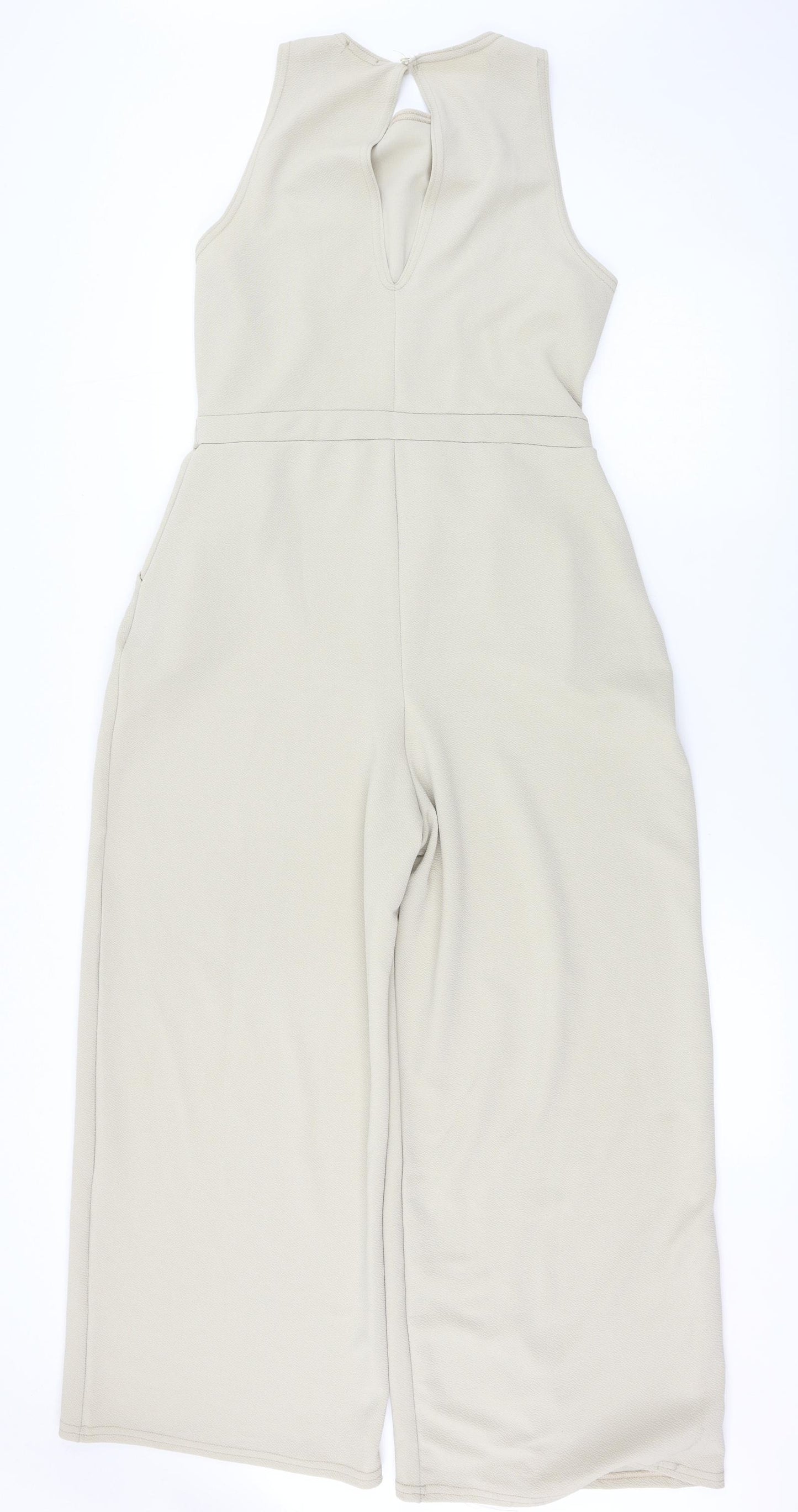 Boohoo  Womens Beige   Jumpsuit One-Piece Size 14