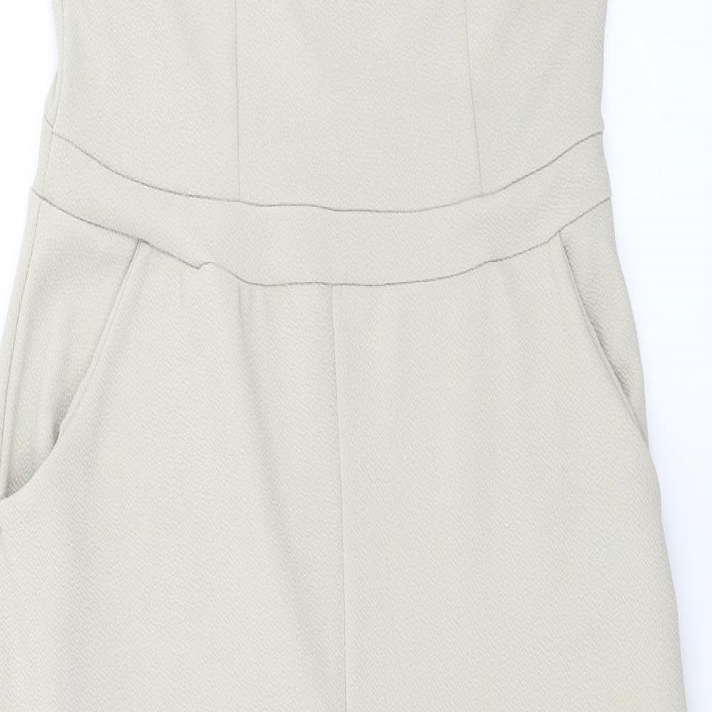 Boohoo  Womens Beige   Jumpsuit One-Piece Size 14
