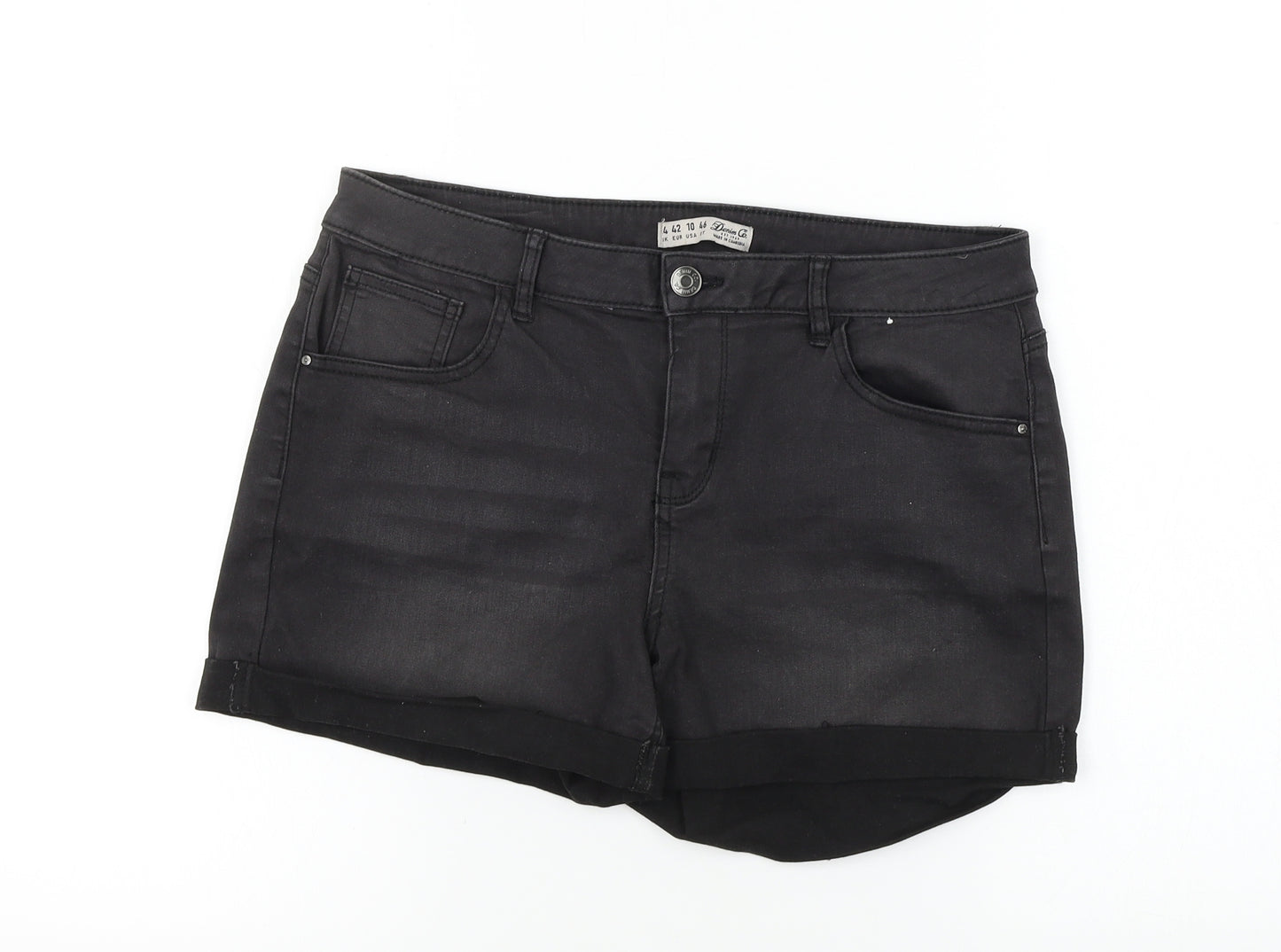 denim co Womens Black   Chino Shorts Size 14