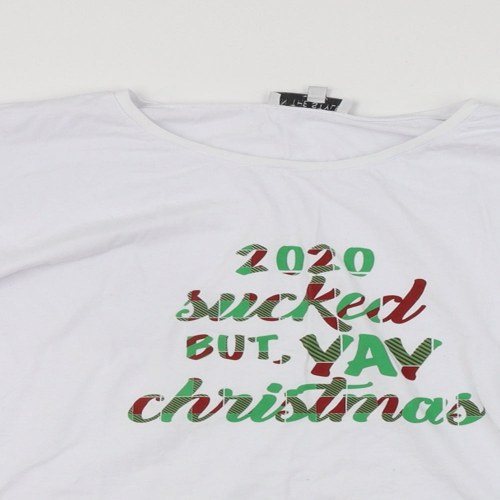 In the Style Mens White    T-Shirt Size XL