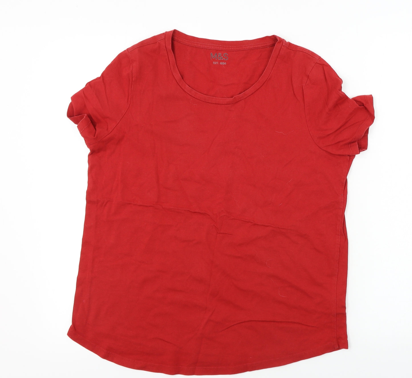 Marks and Spencer  Womens Red   Basic T-Shirt Size 14