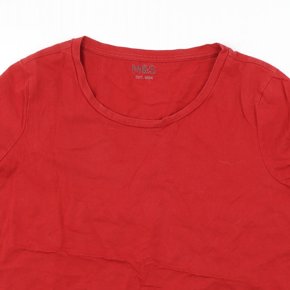 Marks and Spencer  Womens Red   Basic T-Shirt Size 14