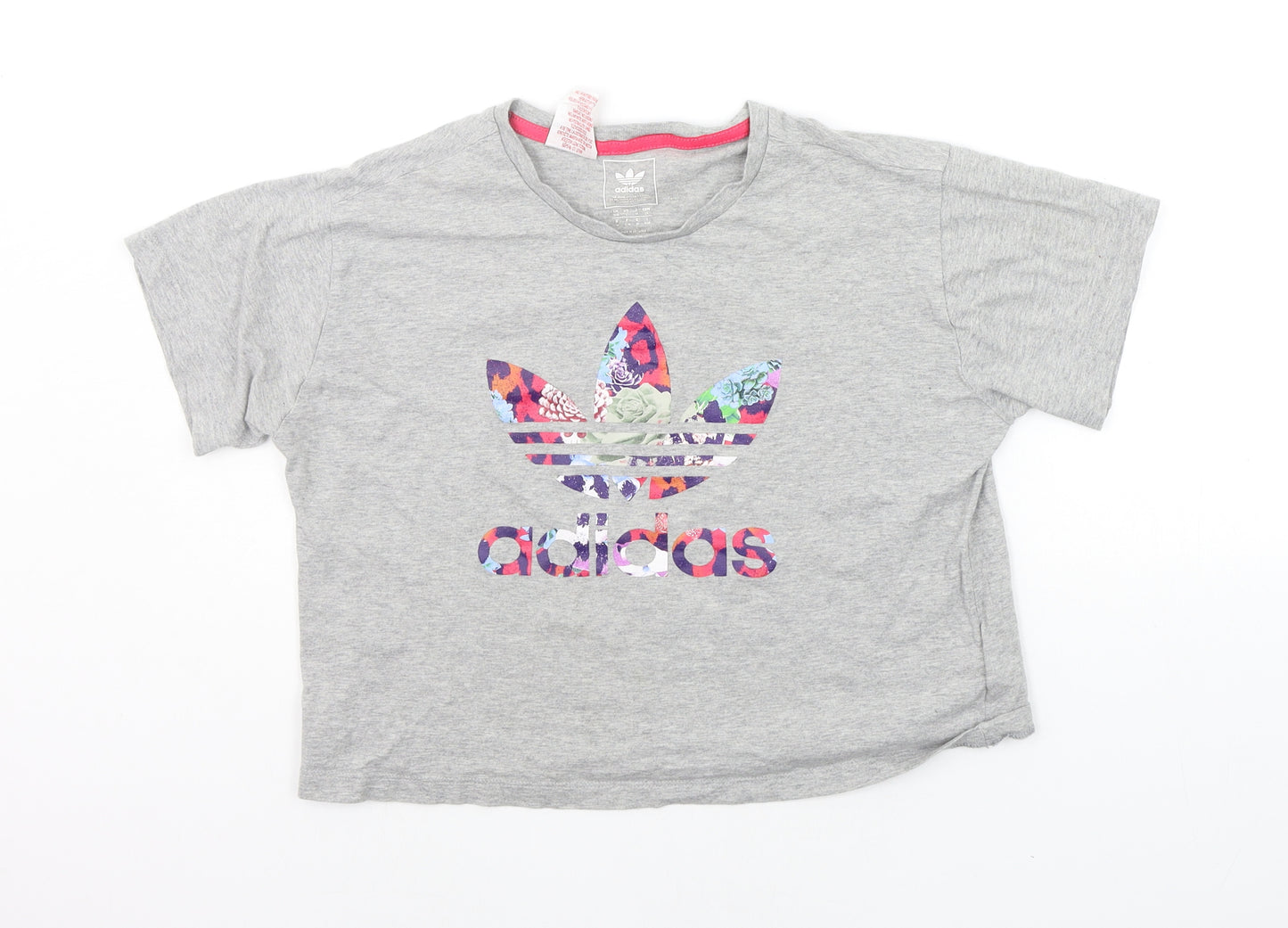 adidas Girls Grey   Basic T-Shirt Size 12-13 Years
