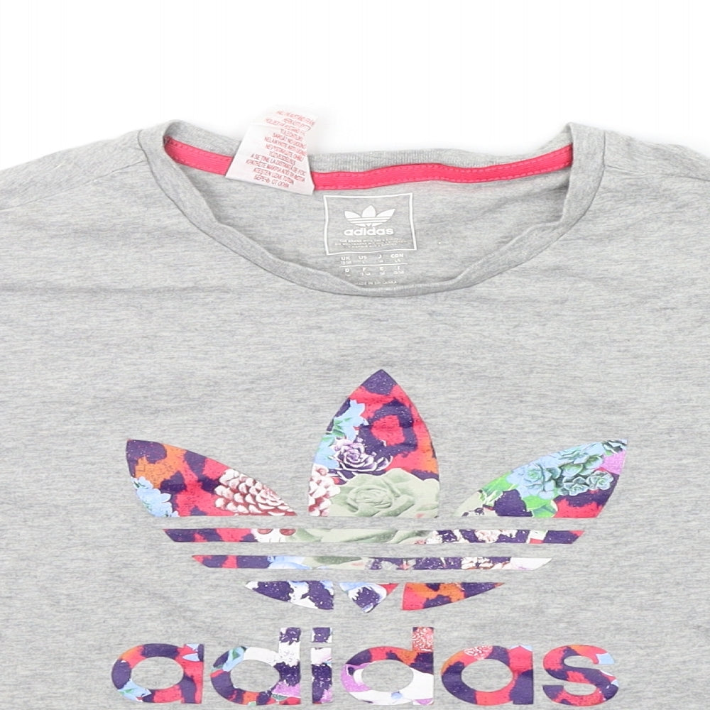 adidas Girls Grey   Basic T-Shirt Size 12-13 Years