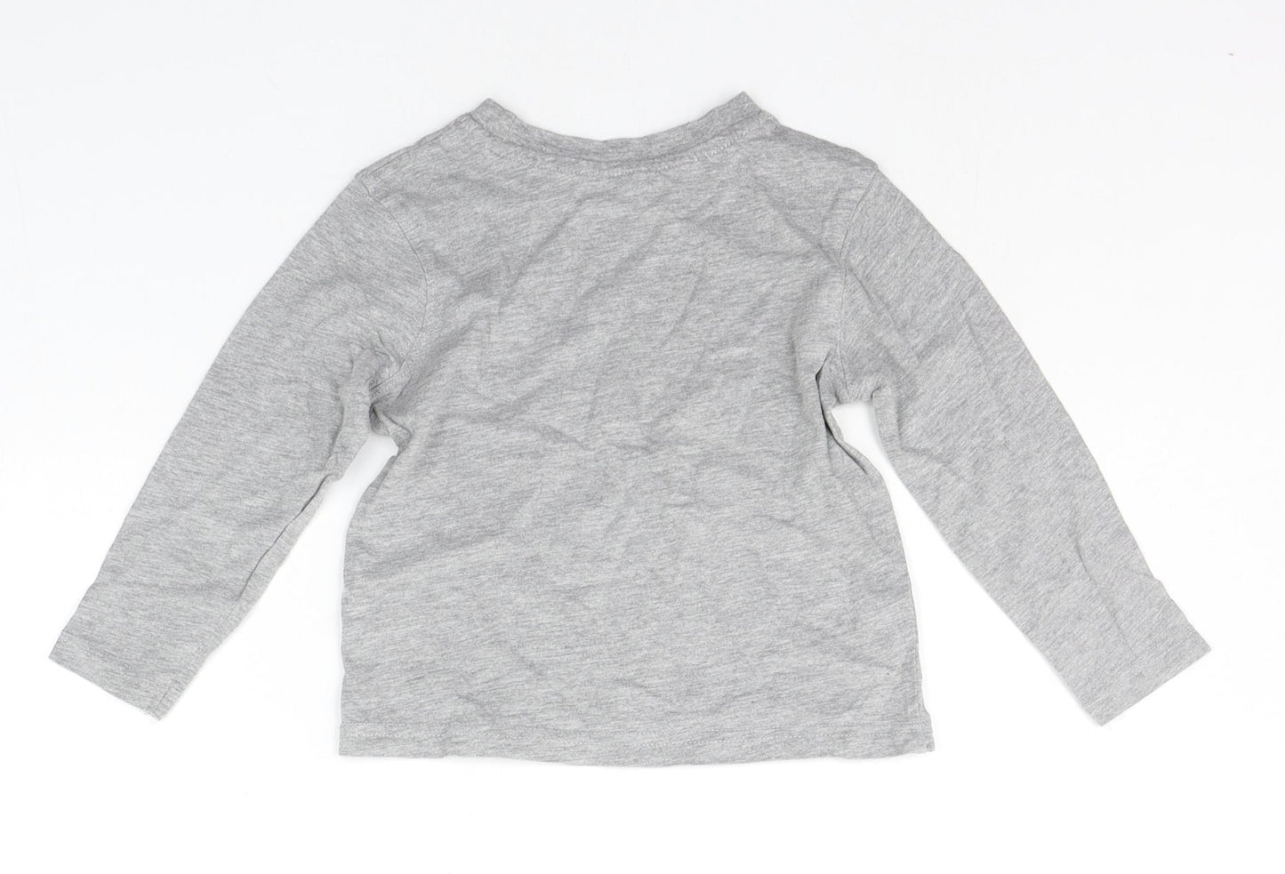 George Girls Grey   Basic T-Shirt Size 2-3 Years