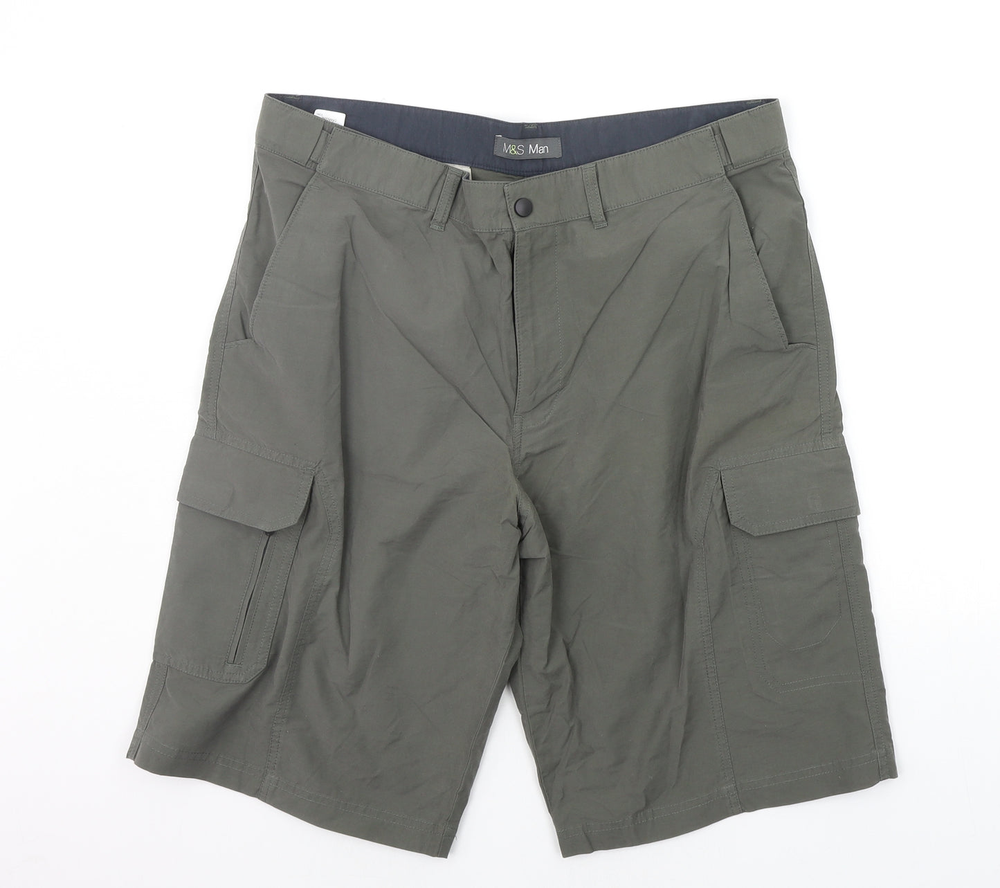 Marks and Spencer Mens Gold   Chino Shorts Size 36 in