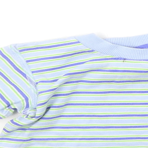Disney Baby Blue Striped  Basic T-Shirt Size 9-12 Months  - DISNEY