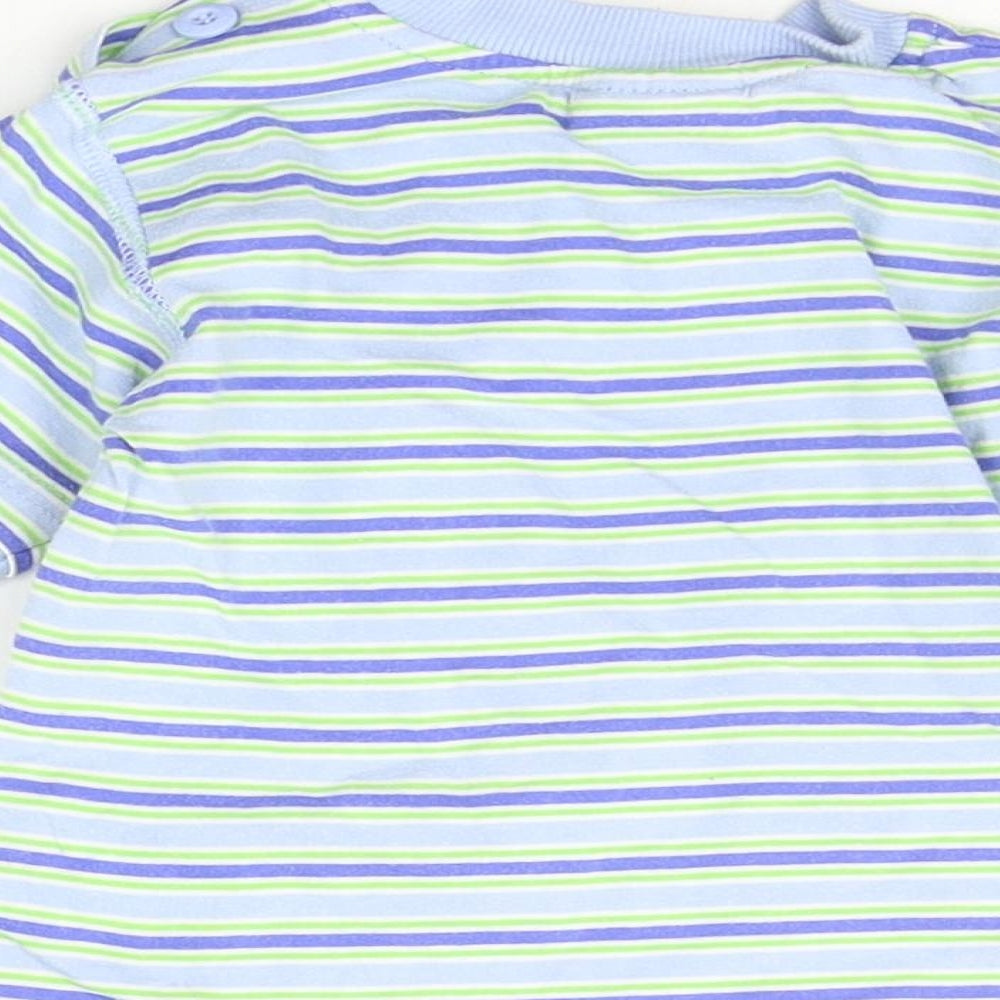 Disney Baby Blue Striped  Basic T-Shirt Size 9-12 Months  - DISNEY