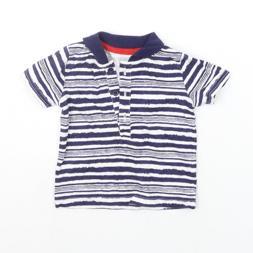 George Baby Blue Striped  Basic T-Shirt Size 3-6 Months