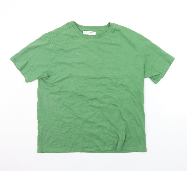 Zara Boys Green   Basic T-Shirt Size 13-14 Years