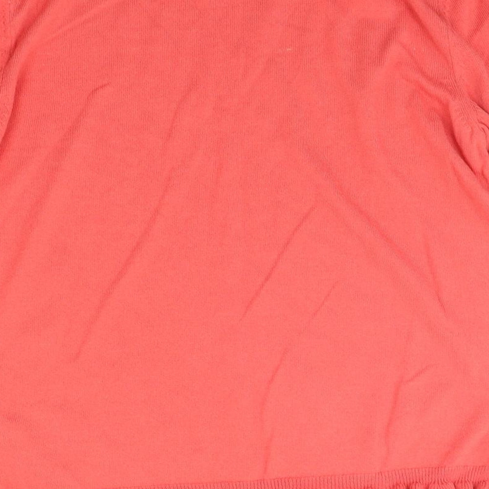 Wallis Womens Orange Houndstooth  Pullover Jumper Size 12