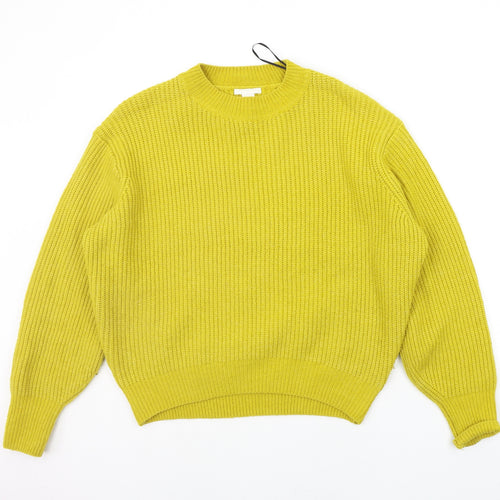 H&M Womens Yellow   Pullover Jumper Size XS