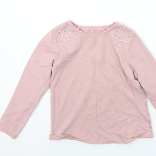 George Girls Pink   Basic T-Shirt Size 5-6 Years