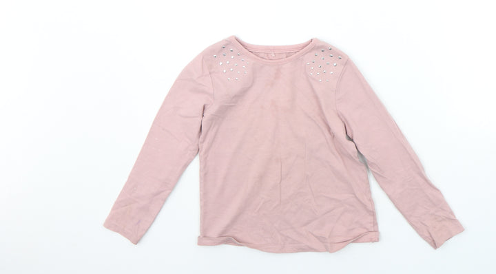 George Girls Pink   Basic T-Shirt Size 5-6 Years