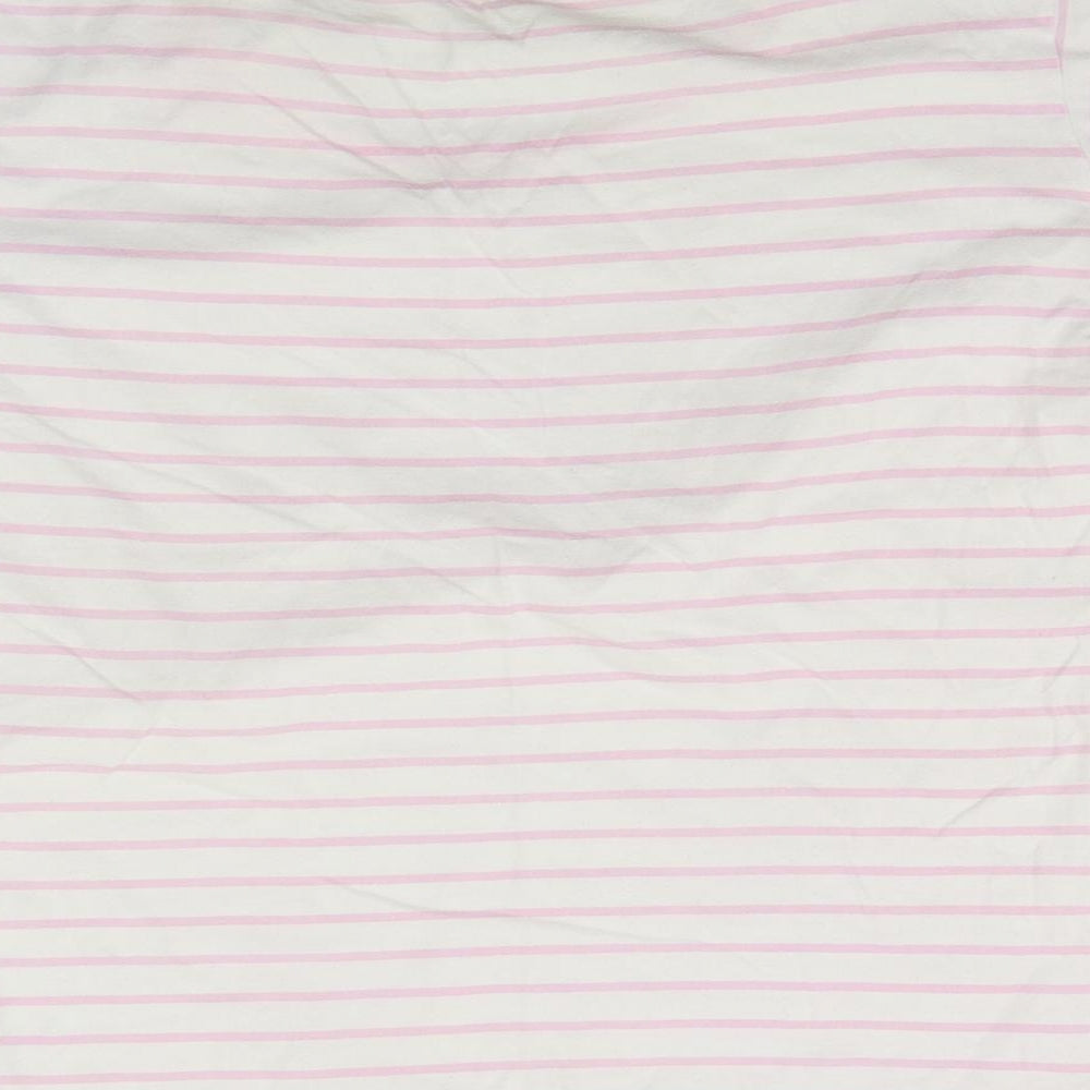 Madison Womens Pink Striped  Basic T-Shirt Size 20