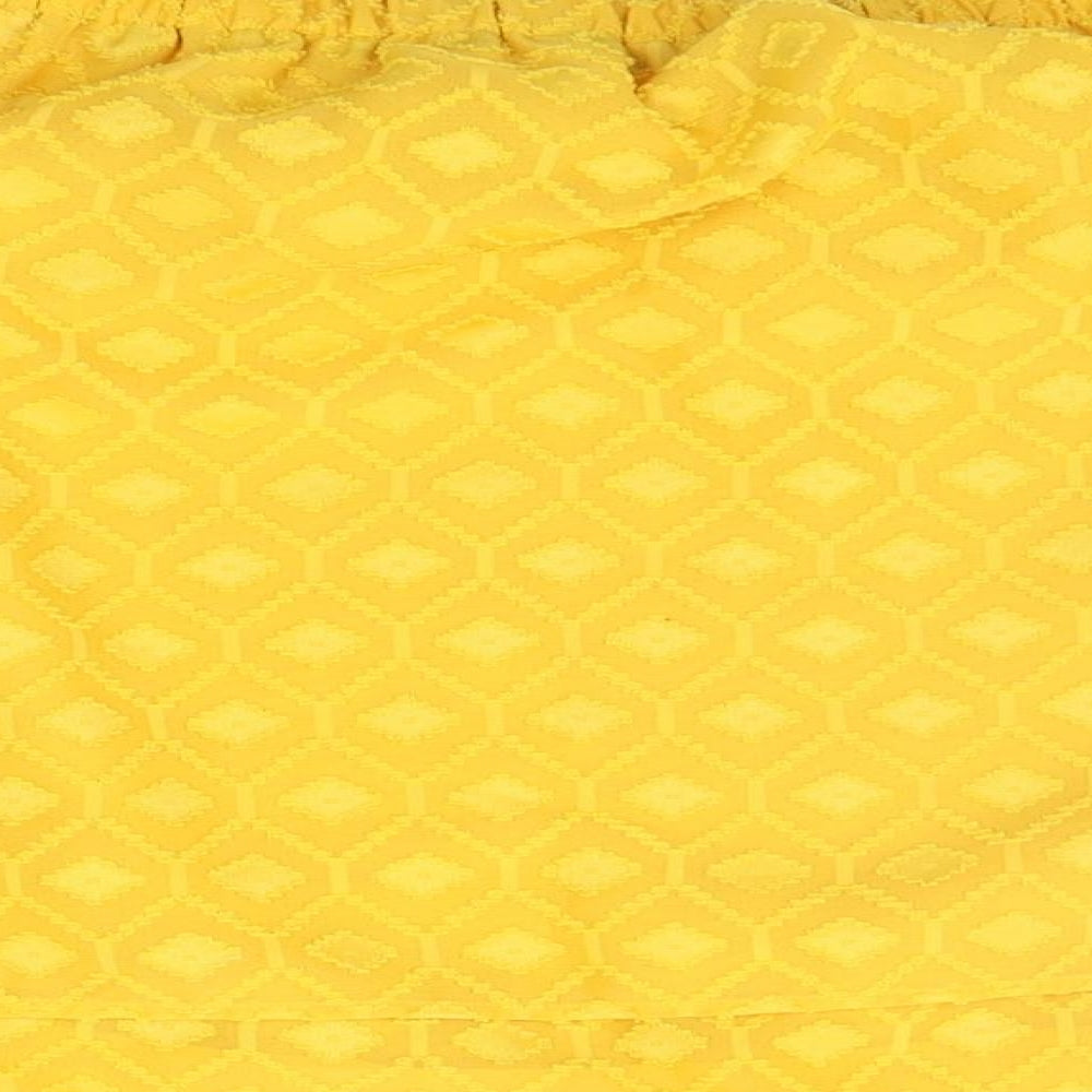 TU Womens Yellow   Basic Blouse Size 16