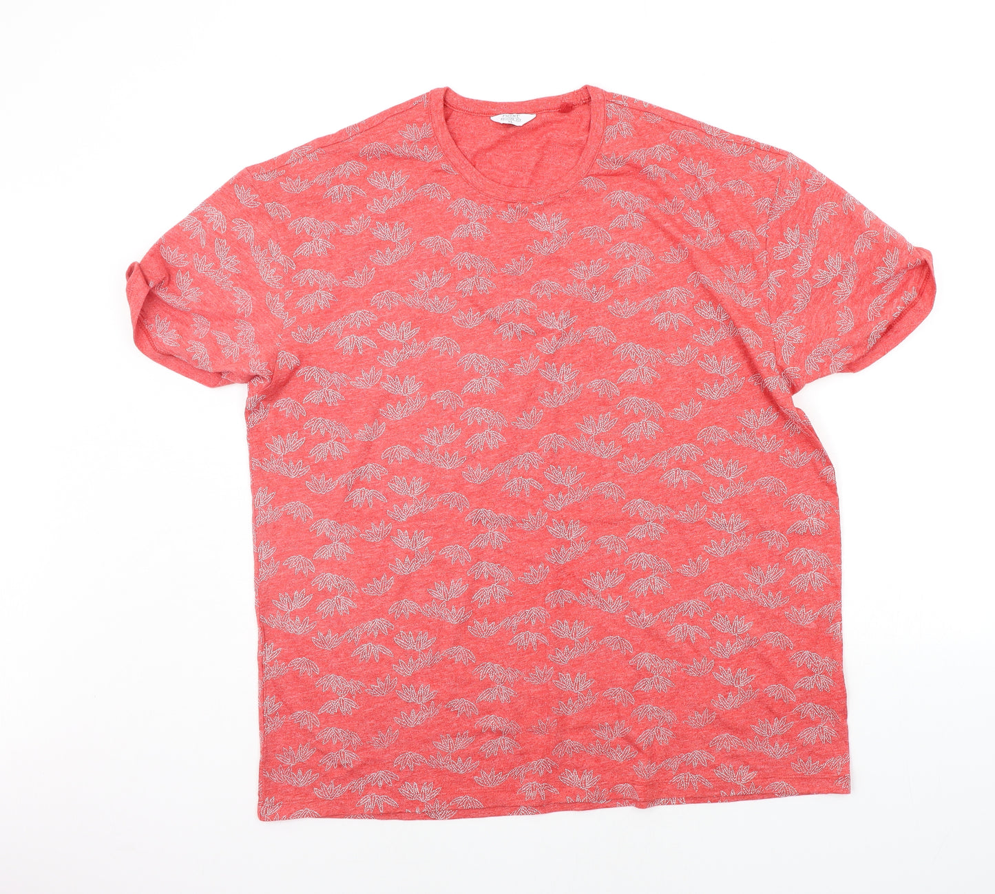 NEXT Womens Red Geometric  Basic T-Shirt Size XL