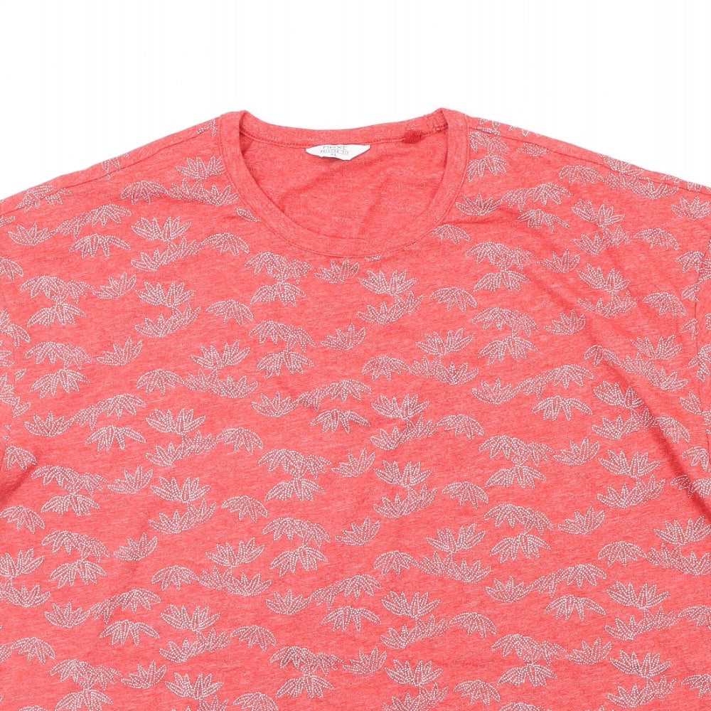 NEXT Womens Red Geometric  Basic T-Shirt Size XL