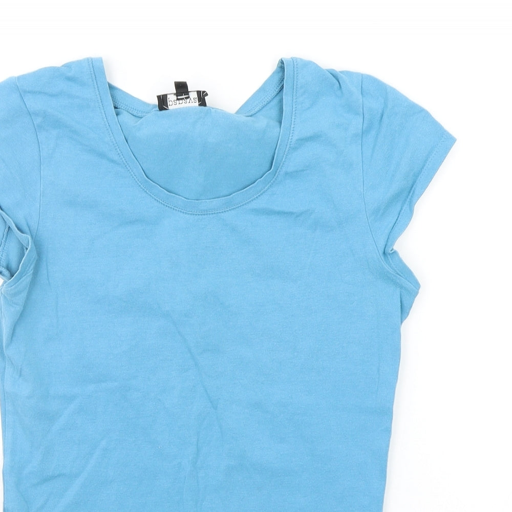 Papaya Womens Blue   Basic T-Shirt Size 10