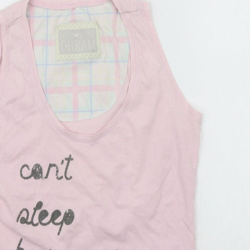 Matalan Womens Pink Solid  Top Pyjama Top Size 12