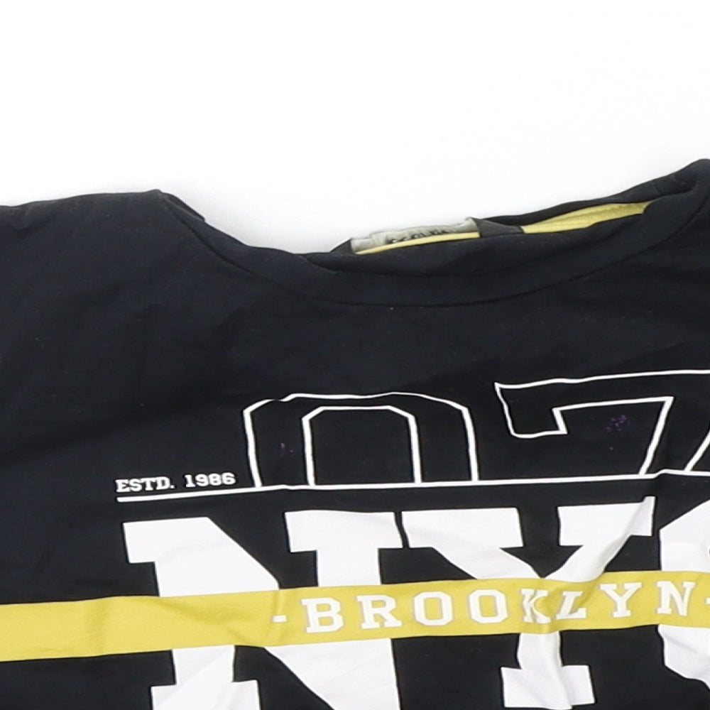 George Girls Black   Basic T-Shirt Size 8-9 Years