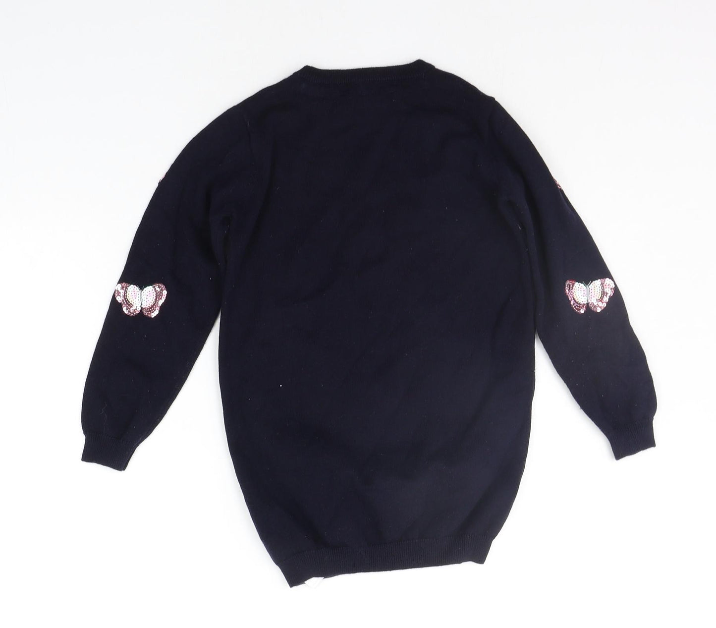 Primark Girls Blue   Pullover Jumper Size 7-8 Years  - BUTTERFLY