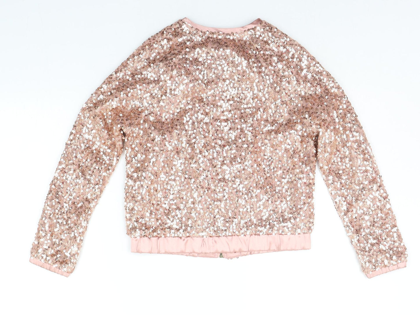 Marks and Spencer Girls Gold   Jacket  Size 8-9 Years  - SEQUIN