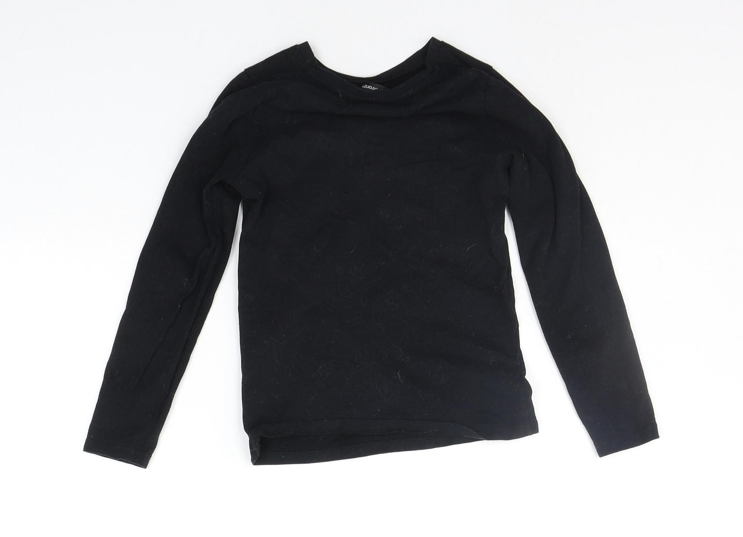 George Girls Black   Basic T-Shirt Size 5-6 Years  - Sequin detail