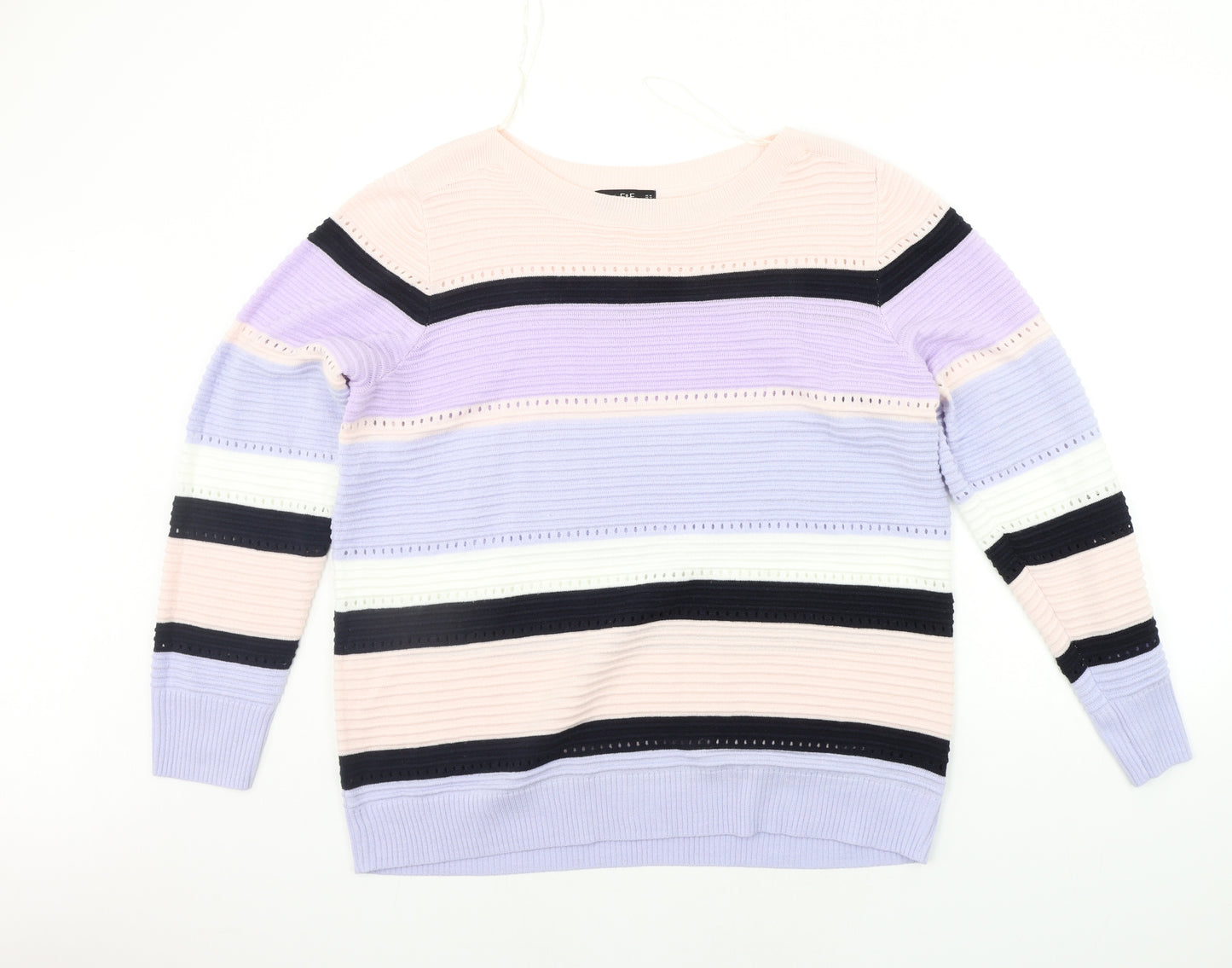 F&F Womens Purple Striped  Pullover Jumper Size 18