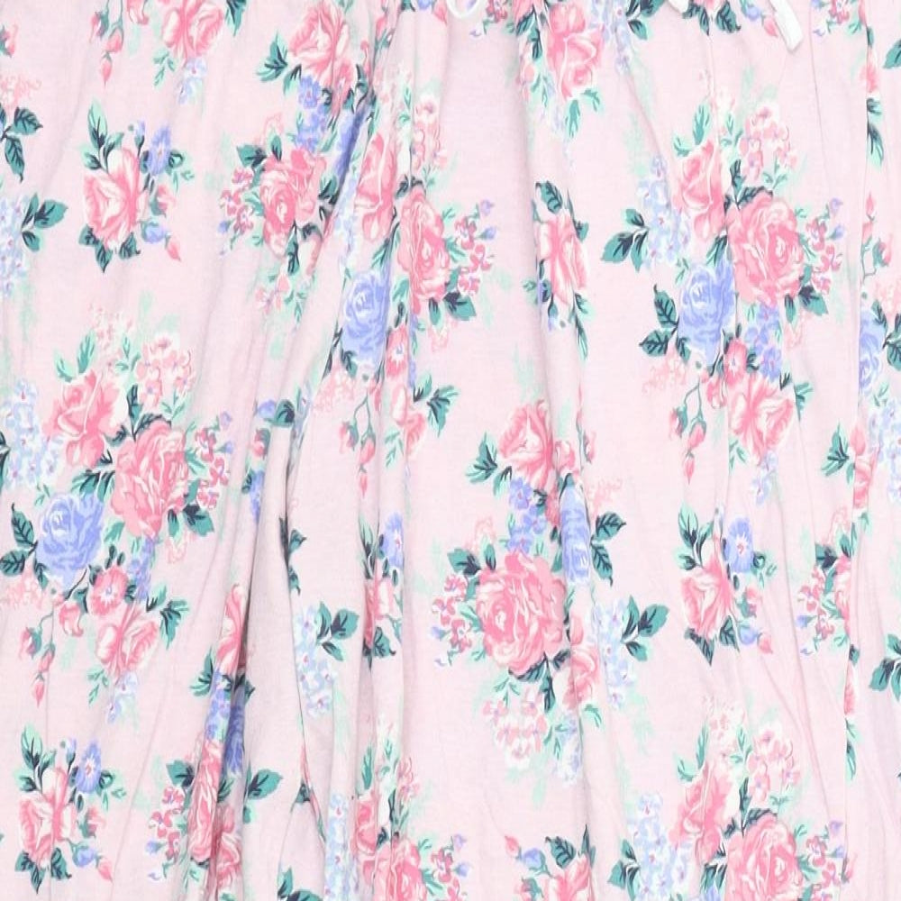George Womens Pink Floral  Top Pyjama Pants Size 20