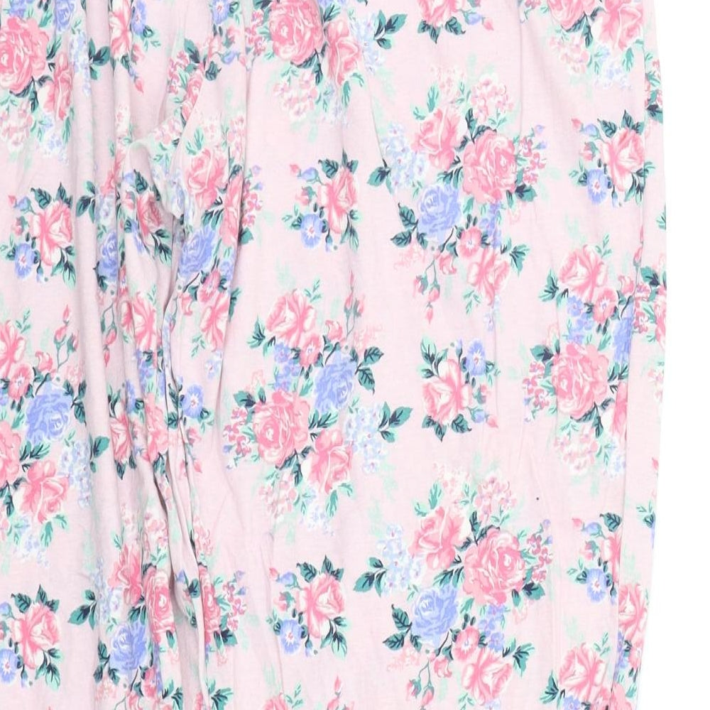 George Womens Pink Floral  Top Pyjama Pants Size 20