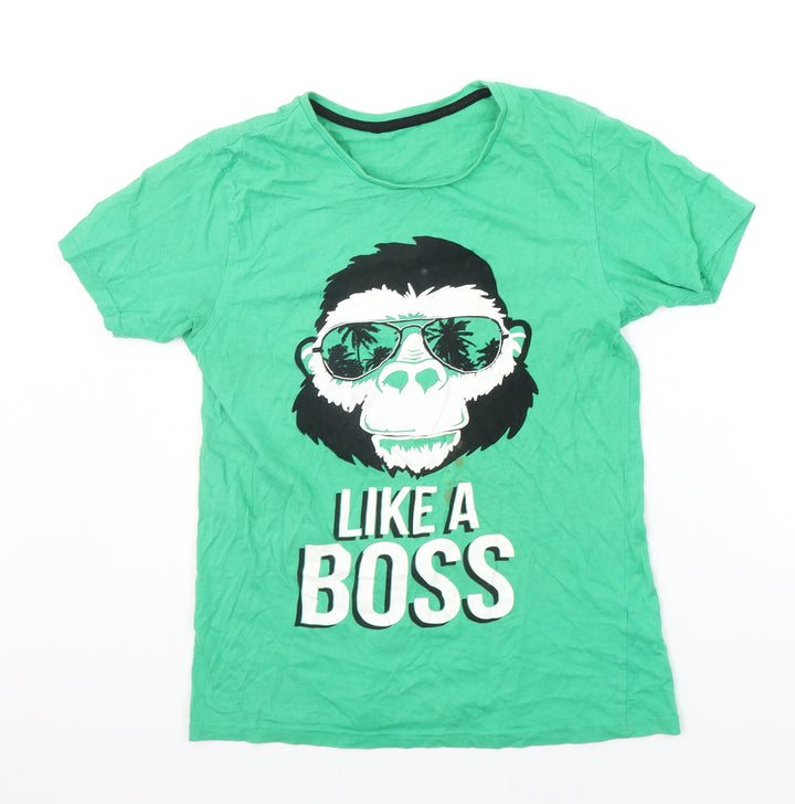 George Girls Green Basic T-Shirt Size 13-14 Years - chimp