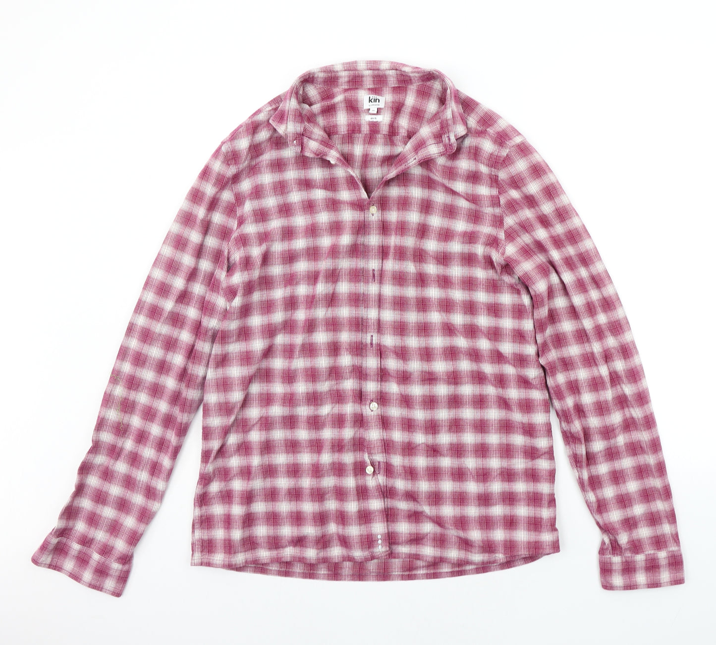 John Lewis Mens Purple Check   Button-Up Size M