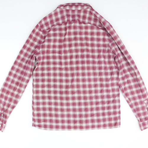 John Lewis Mens Purple Check   Button-Up Size M