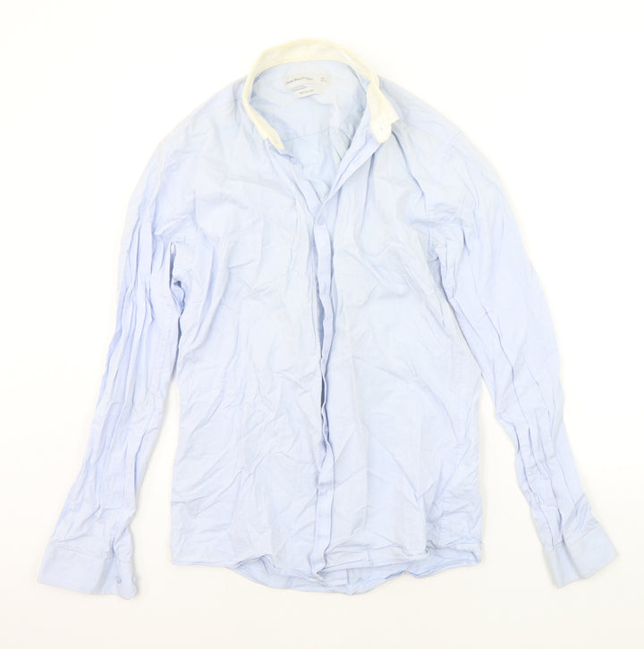 Cedar Wood State Mens Blue Button-Up Size 15
