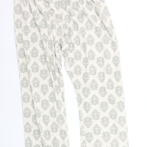 Primark Womens Beige Geometric  Top Pyjama Pants Size 2XL